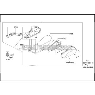Kymco Agility légszűrő cső