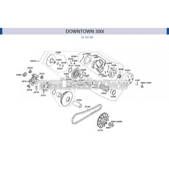 Kymco gyári kuplungharang Downtown 300i