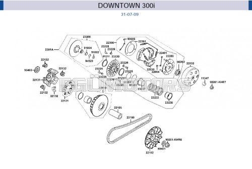 Kymco gyári kuplungharang Downtown 300i