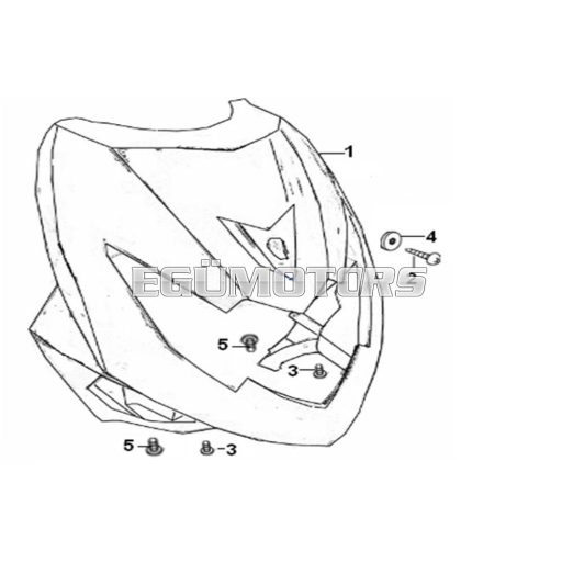 Keeway RY6 első lámpaidom