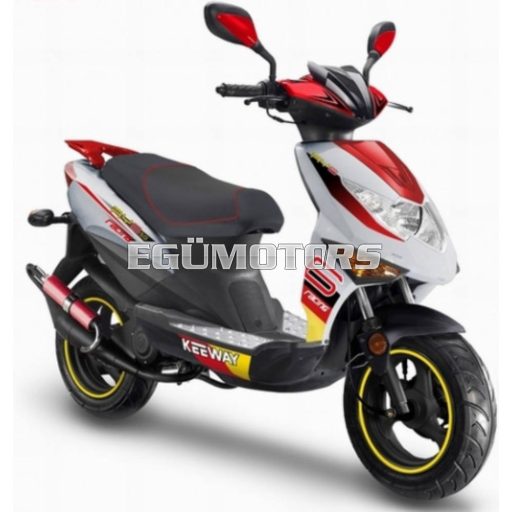 Keeway RY6 első lámpaidom, Ezüst-piros