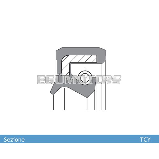 Ariete szimering 30 X 40 X 8/9 TCY