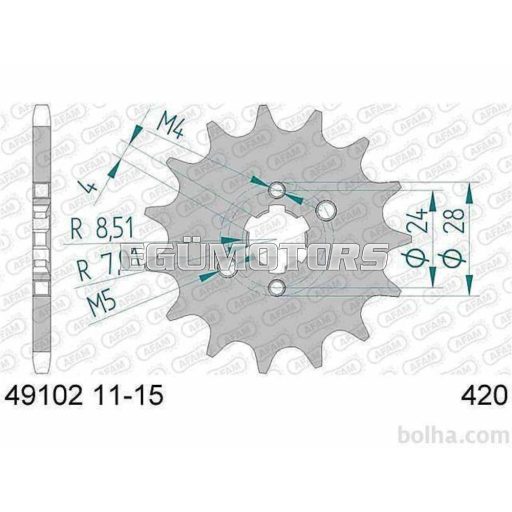 Afam első lánckerék, 49102-12