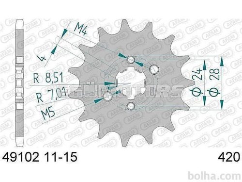 Afam első lánckerék, 49102-14