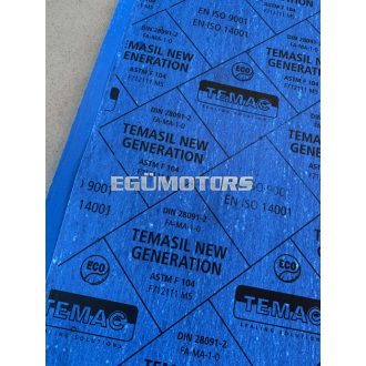 Táblás, vágható klingerit tömítés, 0.5mm, kék