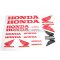 Honda matrica szett piros, 170x250 mm