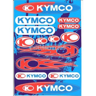 Kymco fehér matricaszett, A4-es