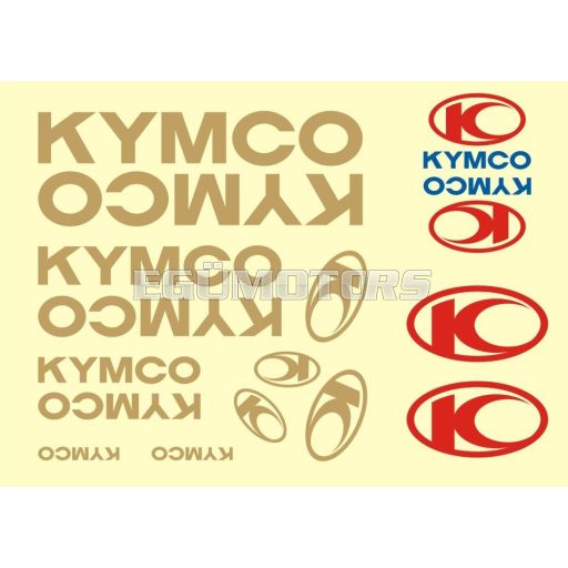 Kymco matrica szett arany, B4