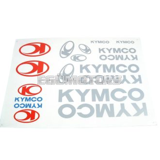 Kymco matrica szett ezüst, B4