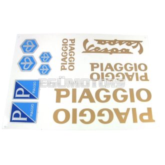 Piaggio matrica szett, arany