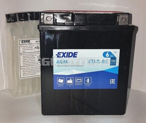 Exide zselés akkumulátor YTX7L-BS, ETX7L-BS