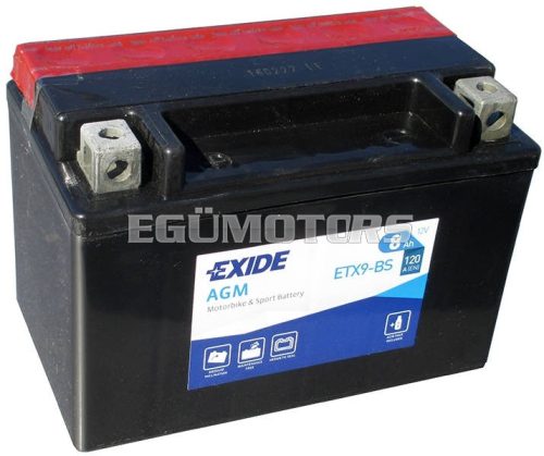 Exide zselés akkumulátor YTX9-BS, ETX9-BS