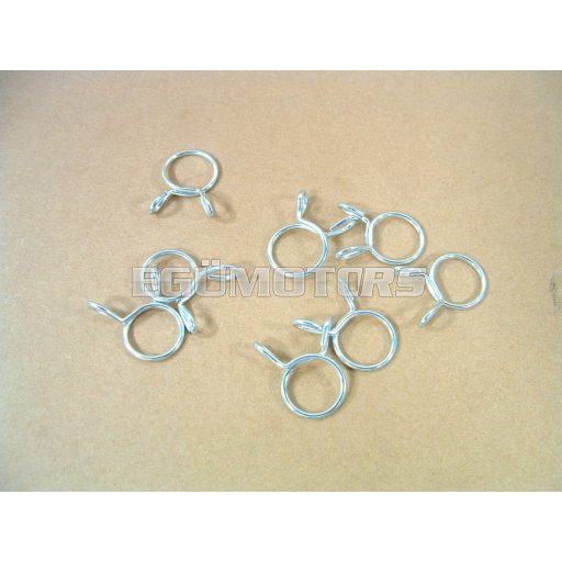 Benzincsőhöz szorító bilincs, 10 mm