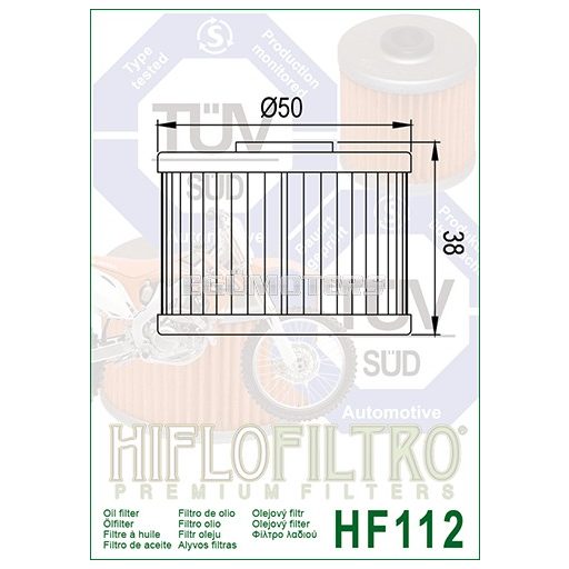 Hiflofiltro olajszűrő, HF112