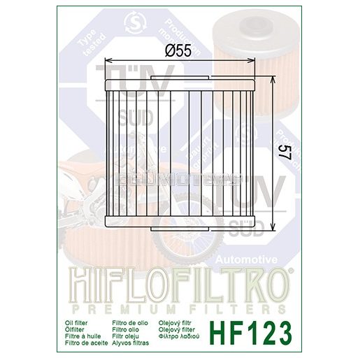 Hiflofiltro olajszűrő, HF123