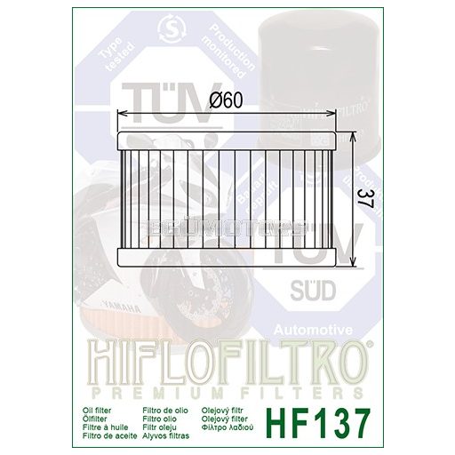 Hiflofiltro olajszűrő, HF137
