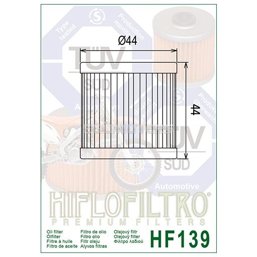 Hiflofiltro olajszűrő, HF139