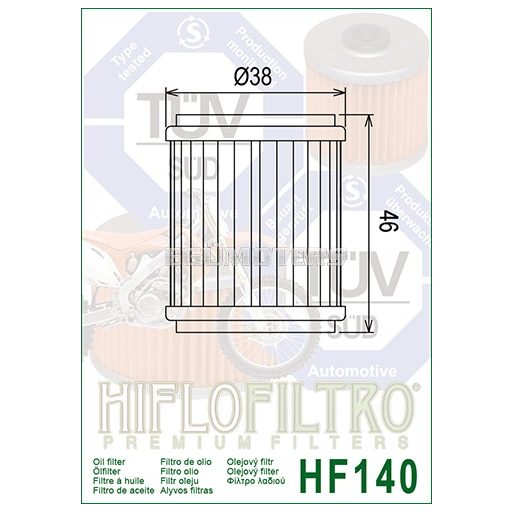 Hiflofiltro olajszűrő, HF140