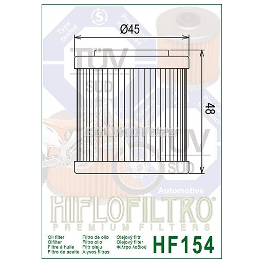Hiflofiltro olajszűrő, HF154