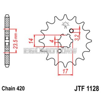 JT első lánckerék, 1128.14