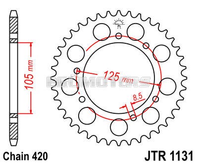 JT hátsó lánckerék, 1131.45