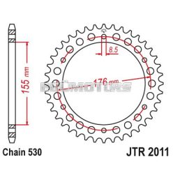 Triumph Speed Triple hátsó lánckerék