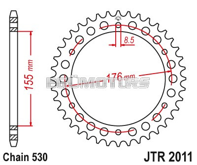 Triumph Speed Triple hátsó lánckerék