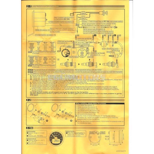Koso digitális fordulatszámmérő  KO-BA551B20