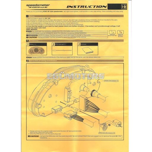 Koso GP Style Runner műszerfal
