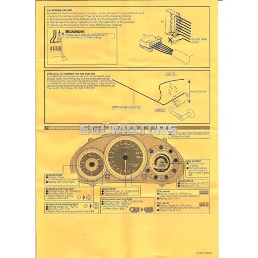 Koso GP Style Runner műszerfal