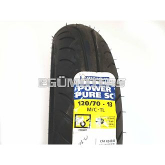   MICHELIN POWER PURE SC, 120/70-13 M/C 53P, tömlő nélküli gumi