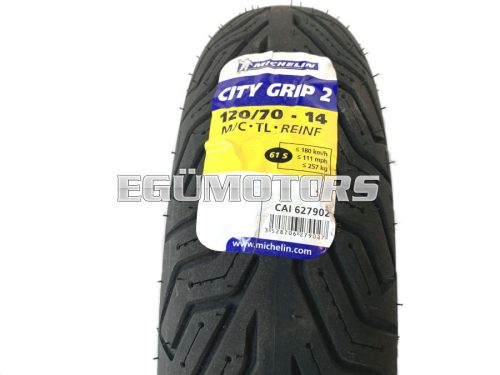 MICHELIN CITY GRIP 2, 120/70-14 M/C 61S, tömlő nélküli gumi