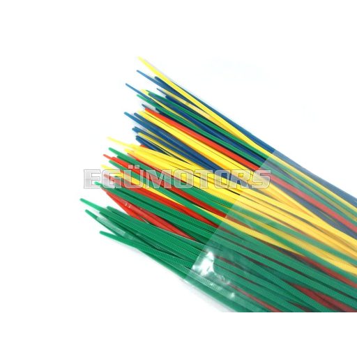 Színes kábelkötegelő szett 200x3,6mm