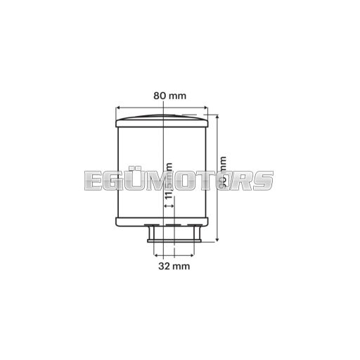 Malossi RED FILTER E14 32 straight PHBG 19 - PHBD 14
