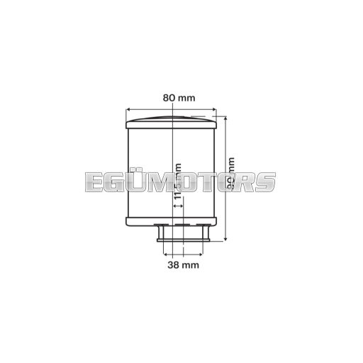 Malossi RED FILTER E14 38 straight PHBL 22