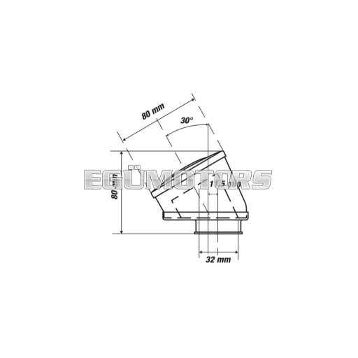 Malossi RED FILTER E14 32, 30 fokban döntött légszűrő, PHBG 19 - PHBD 14 karburátorhoz
