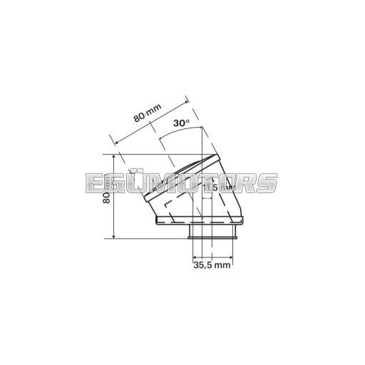 Malossi RED FILTER E14 35.5, 30 fokban döntött légszűrő, PHVA 12-17,5 - PHBN 17,5 karburátorhoz