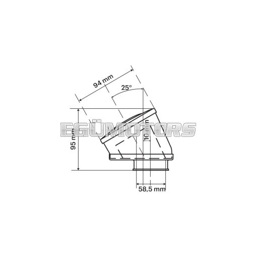 Malossi RED FILTER E13 60 inclined 25 PHBG 15-21-PHBL 20-26 threaded