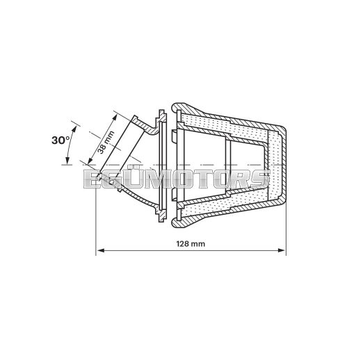 Malossi RED FILTER E5 38 PHVA/PHBN 12-14-16-17,5-MIKUNI with CHROM. CAP