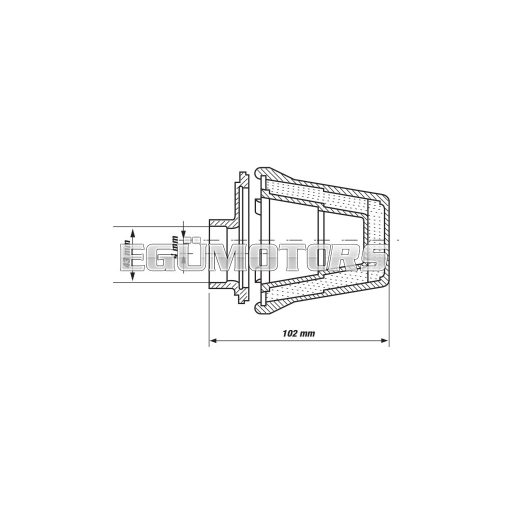 Malossi RED FILTER E5 43 PHBL 25 with BLACK CAP