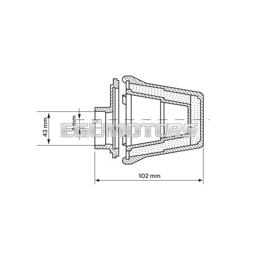 Malossi RED FILTER E5 43 PHBL 25 CHROMED