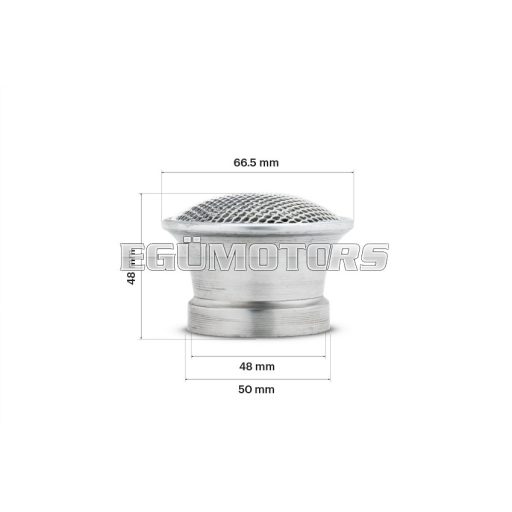 Malossi AIR HORN 48x48x1,2 fast.threaded WITH NET PHBE-PHF