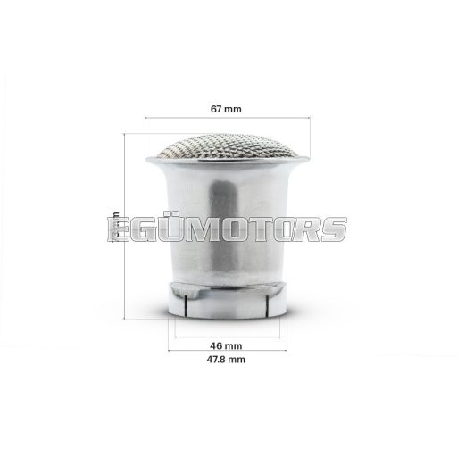 Malossi AIR HORN 46x70 fast.clamp WITH NET SH 2/22