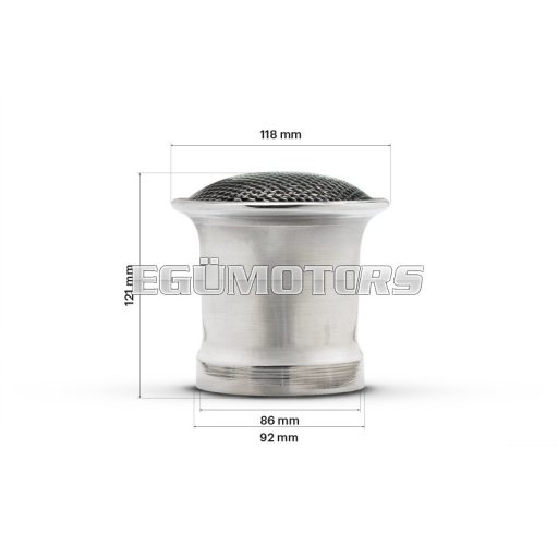 Malossi AIR HORN  52x71x1,2 fast.threaded WITH NET PHM