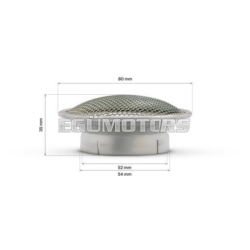 Malossi AIR HORN 52x80x35 fast.clamp WITH NET PHM