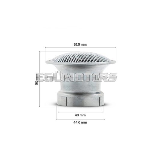 Malossi AIR HORN 42x48 fast.clamp WITH NET PHBH