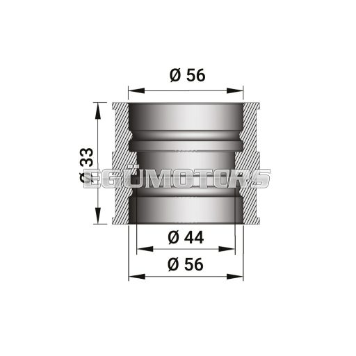 Intake rubber for BING-MIKUNI-PHM 45 (35 mm) carburettors