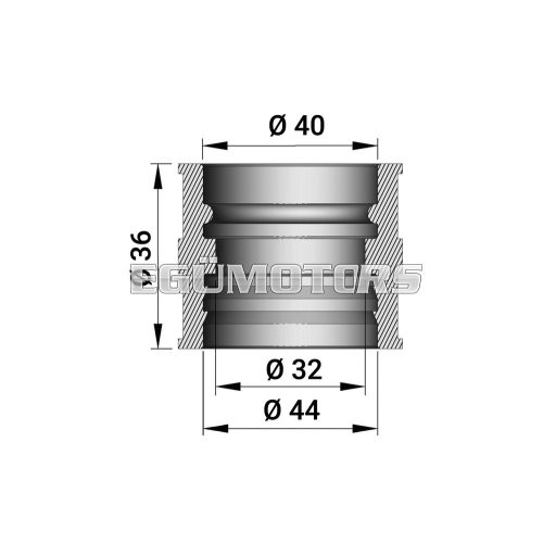 Intake rubber for PHBE-PHF 30-34 (height 35 cm) carburettors