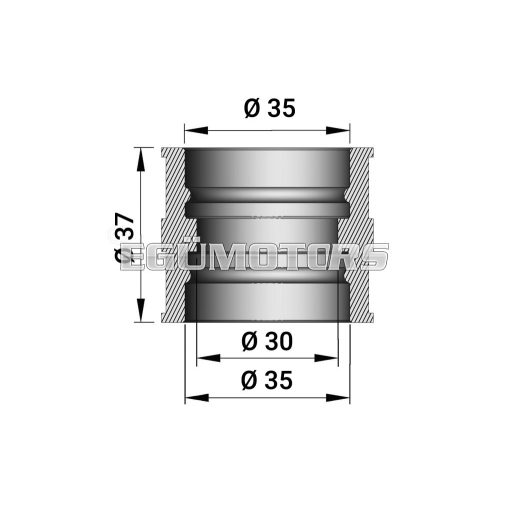Intake rubber for PHBH 29-30 B (37 mm) carburettors