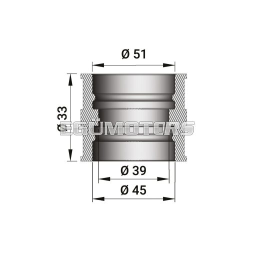 Intake rubber for PHM 40 N BMW carburettors